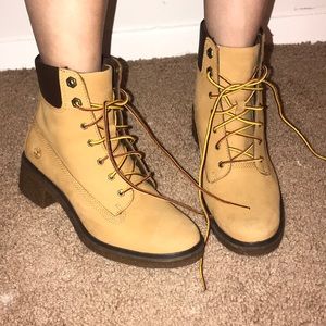 Classic Timberland Boots with Low Heel